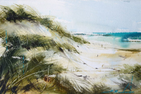 Dunas | Playas de Cadiz | Acuarela 32x21 | Roberto-Barba