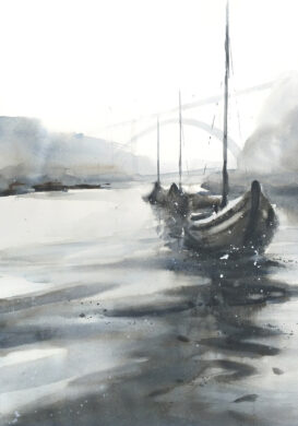 Oporto III - ACUARELA - ROBERTO BARBA