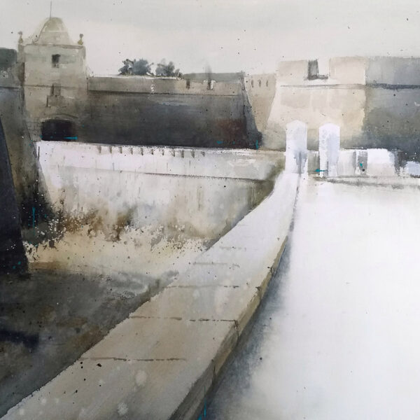 Entrada al Castillo Santa Catalina - 5ºPREMIO - X Certamen de Pintura Rápida Pinta la Caleta