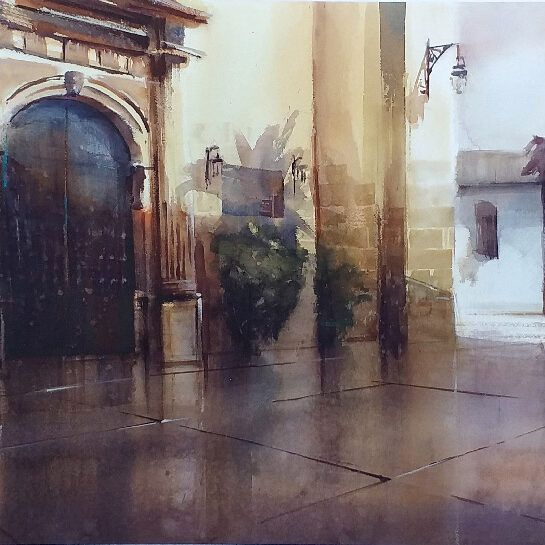 Plaza de la Parroquia - I Certamen de Pintura Rápida Ciudad -de Chipiona 2019