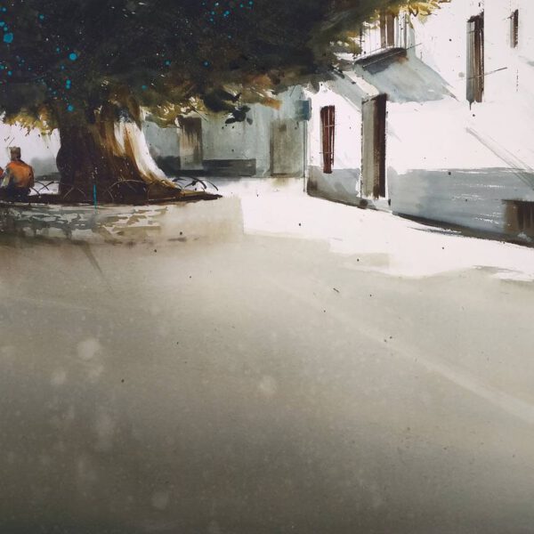 El Viejo Olmo - Acuarela - Roberto Barba