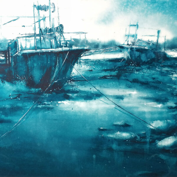 Anguleras en Turquesa - Acuarela - Roberto Barba