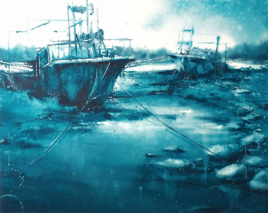 Anguleras en Turquesa - Acuarela - Roberto Barba